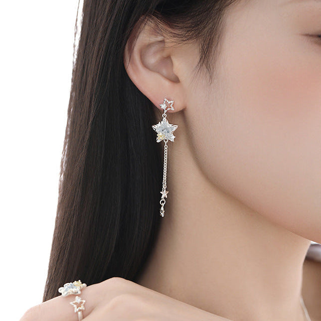 Y2K Fresh Shining Star Tassel Earring