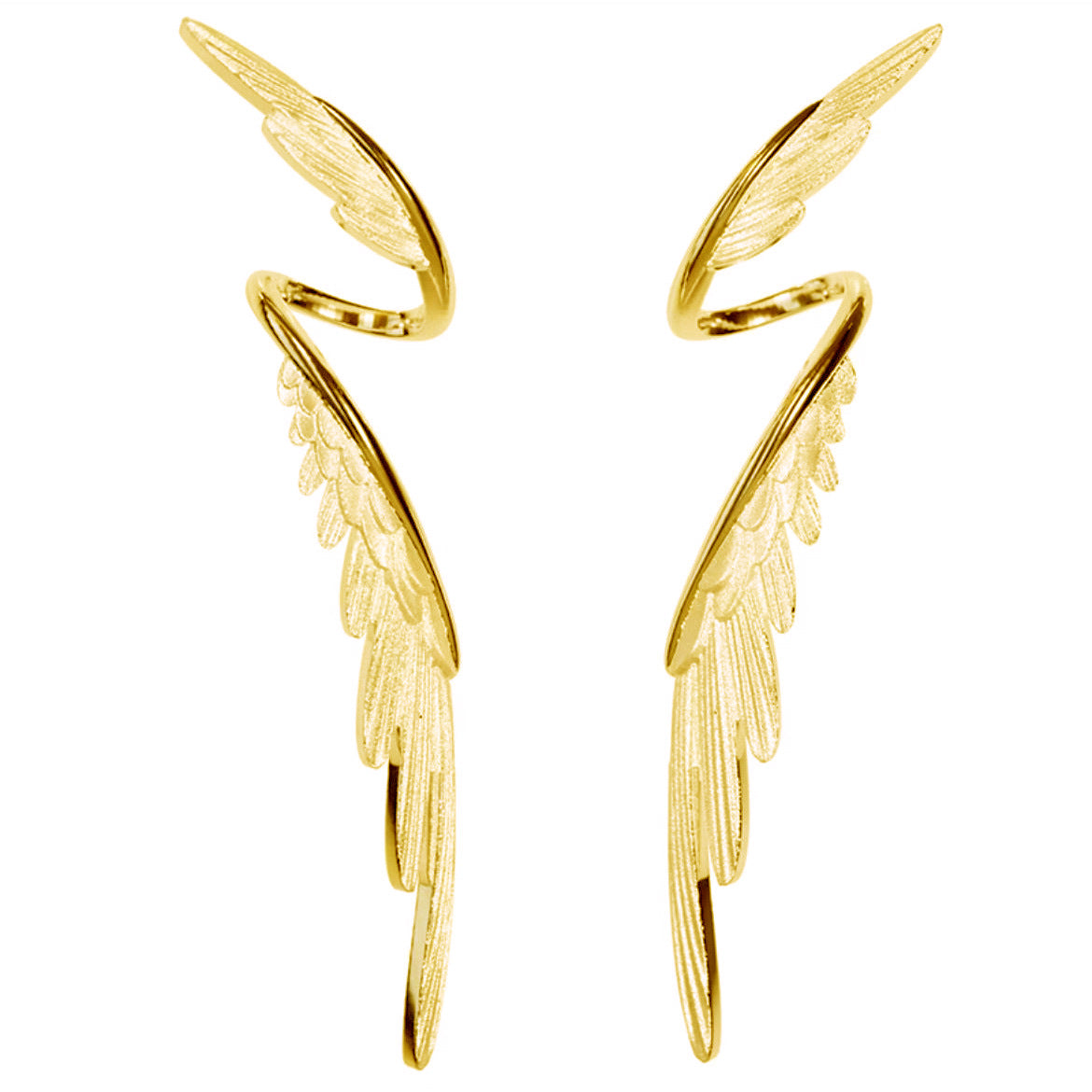 Designer-Ohrstecker mit Engelsflügeln