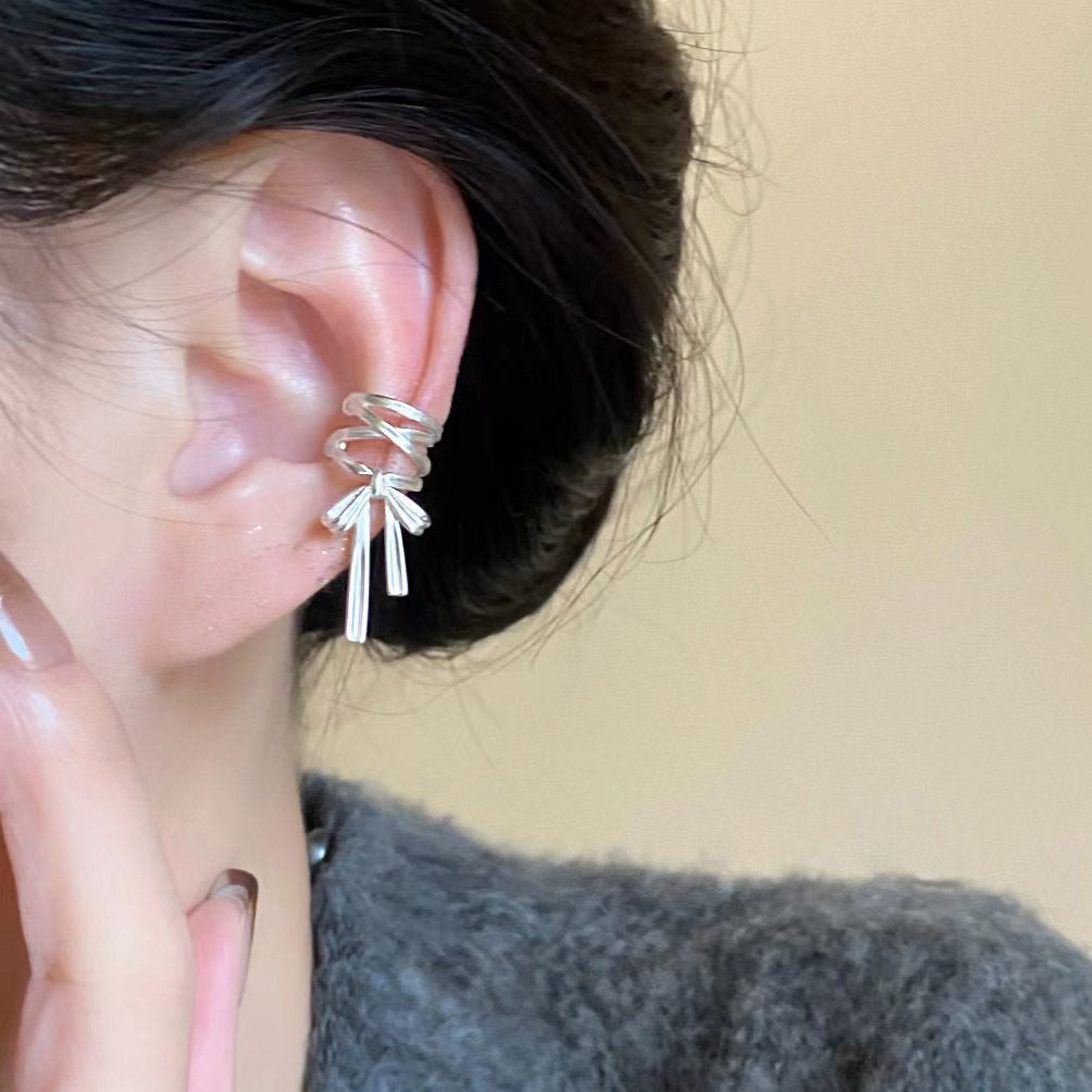 Süße Mädchen Ballett Metall Schleife Ohr Manschette