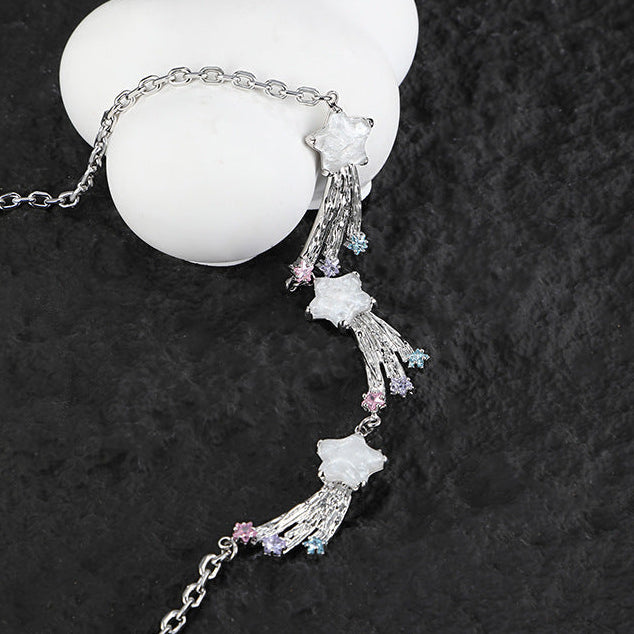 Y2K Goth Scarlet Black Meteor Necklace