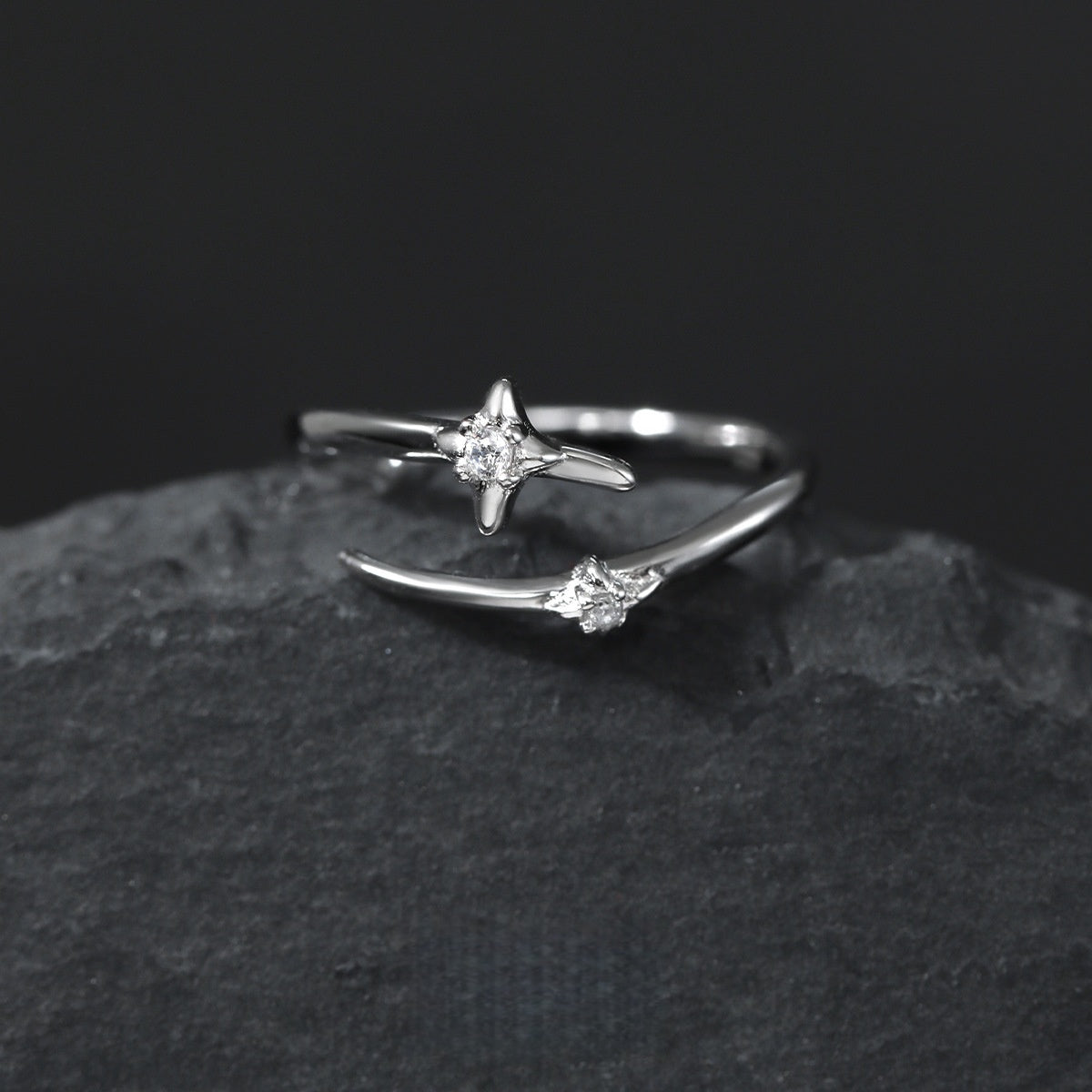 S925 Silver Designer Star Thumb Ring