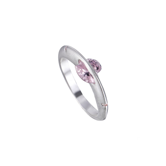 Designer Pink Heart Rotable Ring