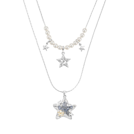 Y2K Fresh Shining Star Double Layer Necklace