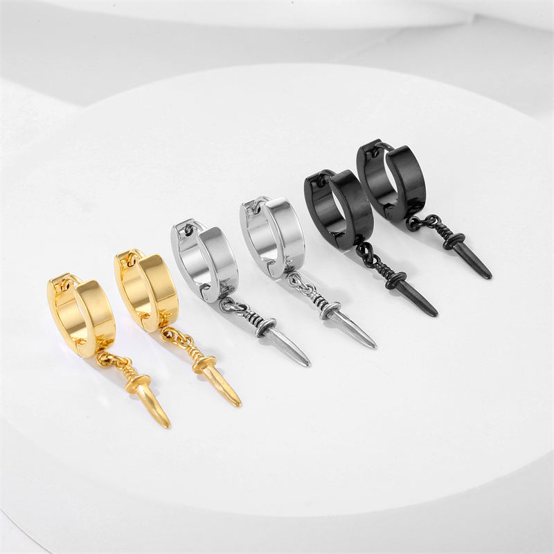 Simple Unisex Dagger Earrings