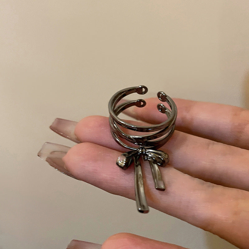 Süßer Ballettring aus Metall mit Schleife für Mädchen