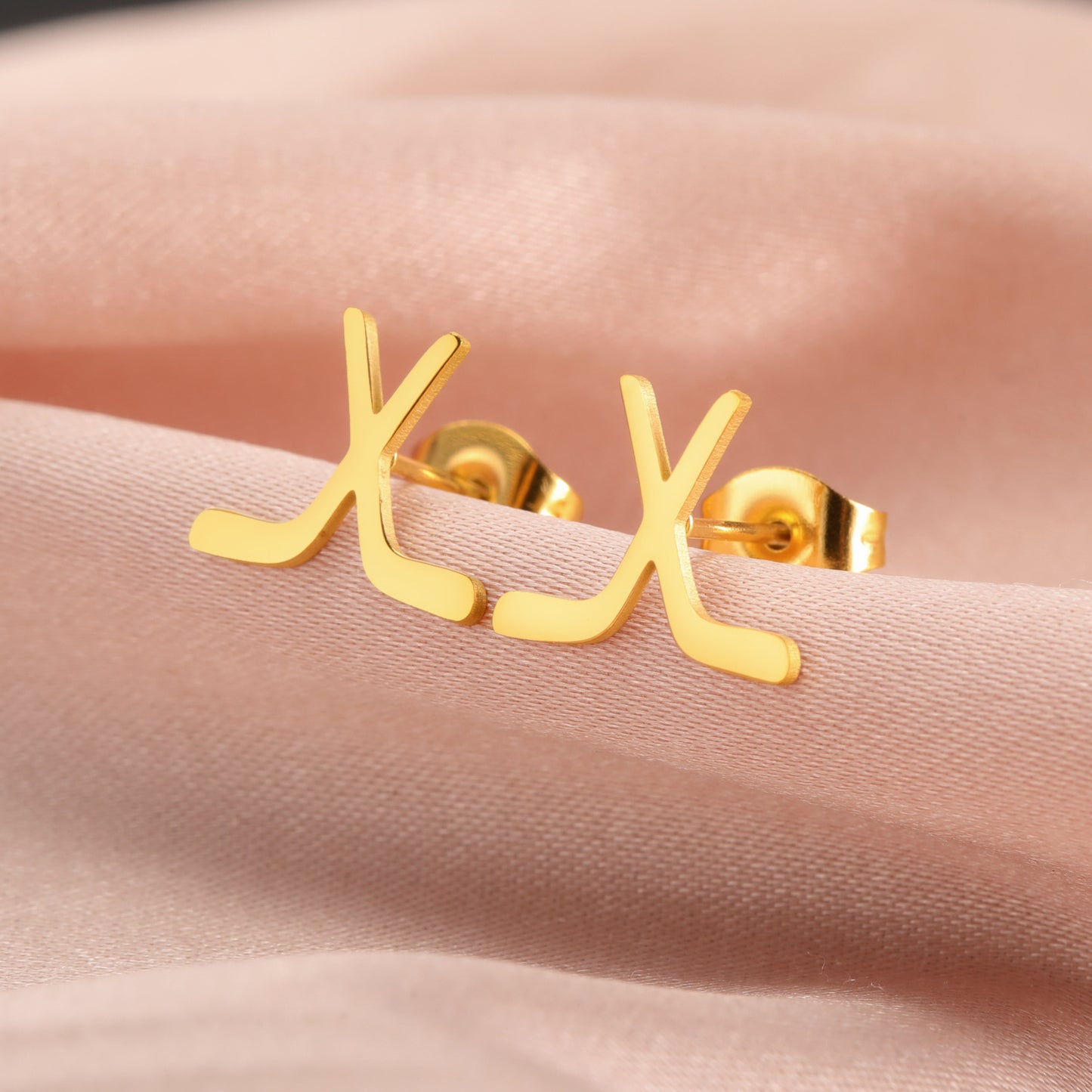 Schlichte, schicke Lacrosse-Ohrstecker