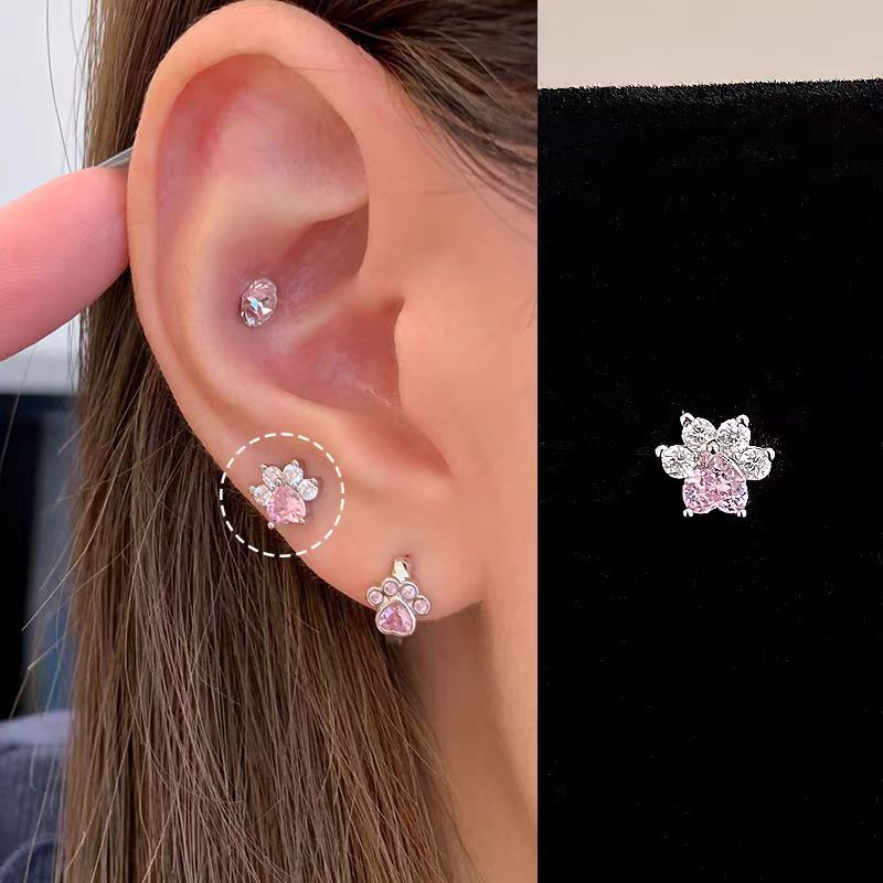 Adorable AFTG The Foxhole Court Paw Stud Earrings