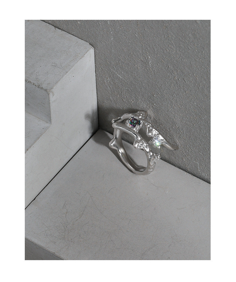 Designer Unisex Spezial-Interesse Strass verstellbarer Ring