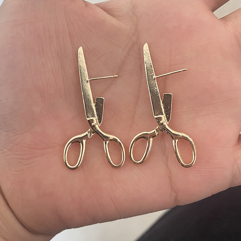 Alloy Vintage Scissor Earrings