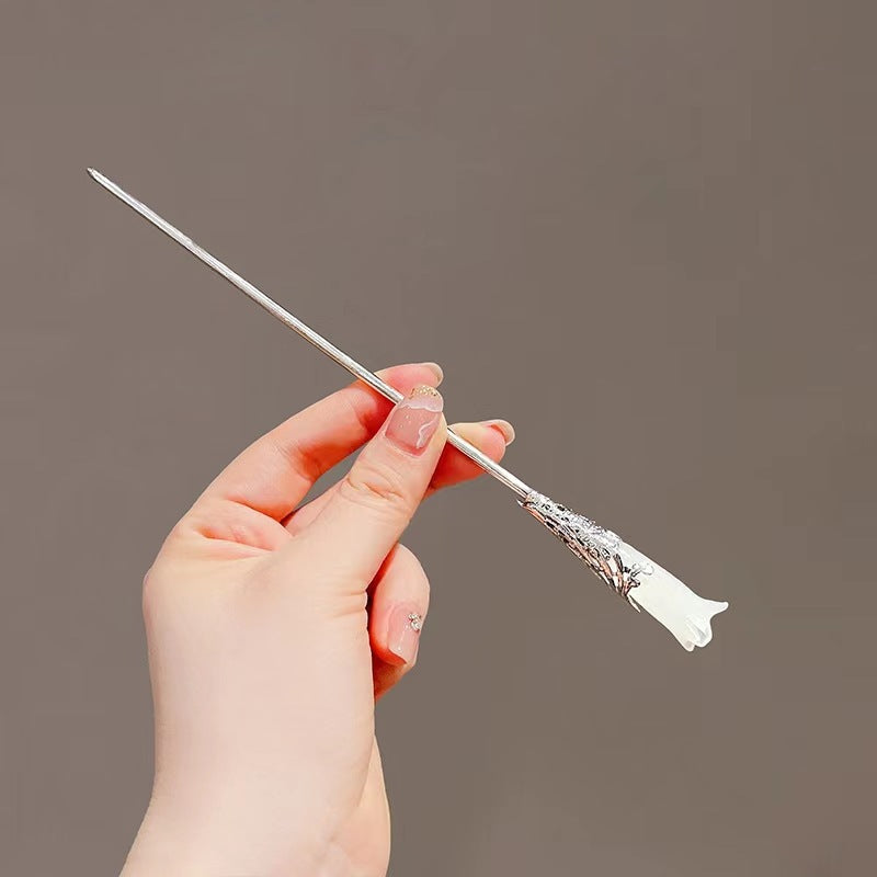 Simple Designer Light Flower Hairpin for Hanfu