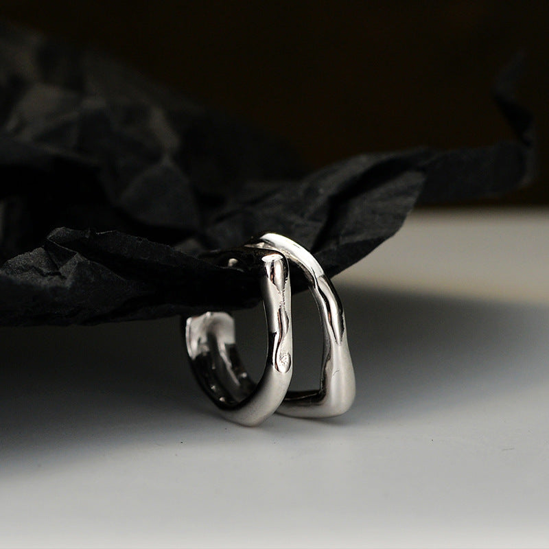 Unisex S925 Silber Einfache Doppelschichten Einzigartige Ohrmanschette (einzeln)