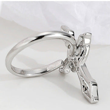 Goth Blood Moon & Star Ring for Arlecchino Genshin