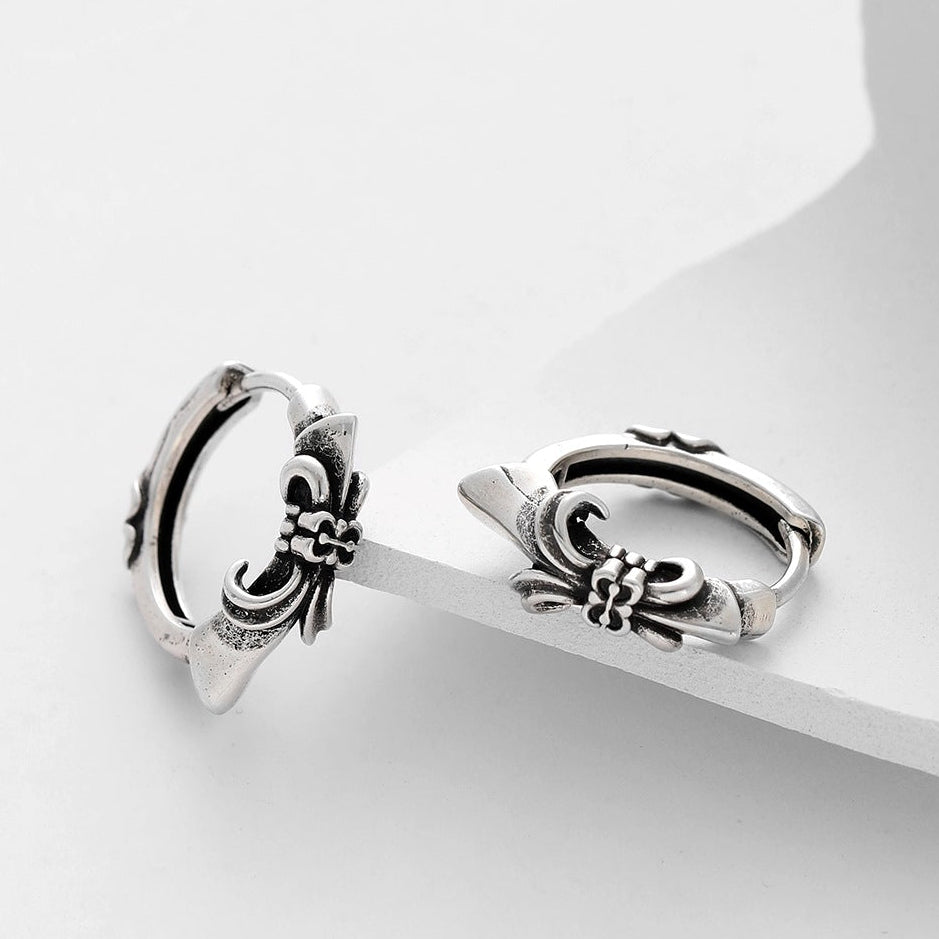 Goth Unisex Vintage Iris Hoop Earrings