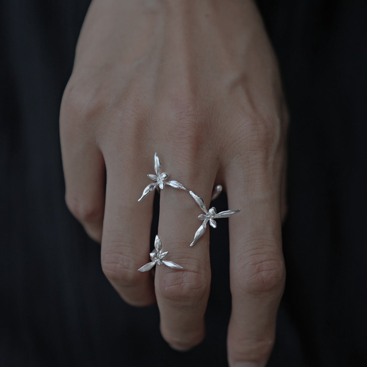 Elegant Orchid Flower Ring