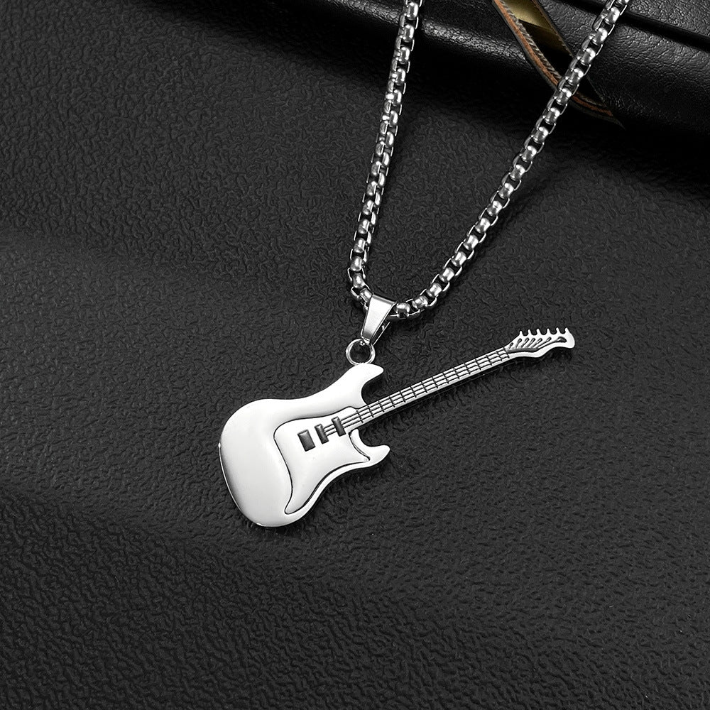 Stainless Steel Guitar Necklace