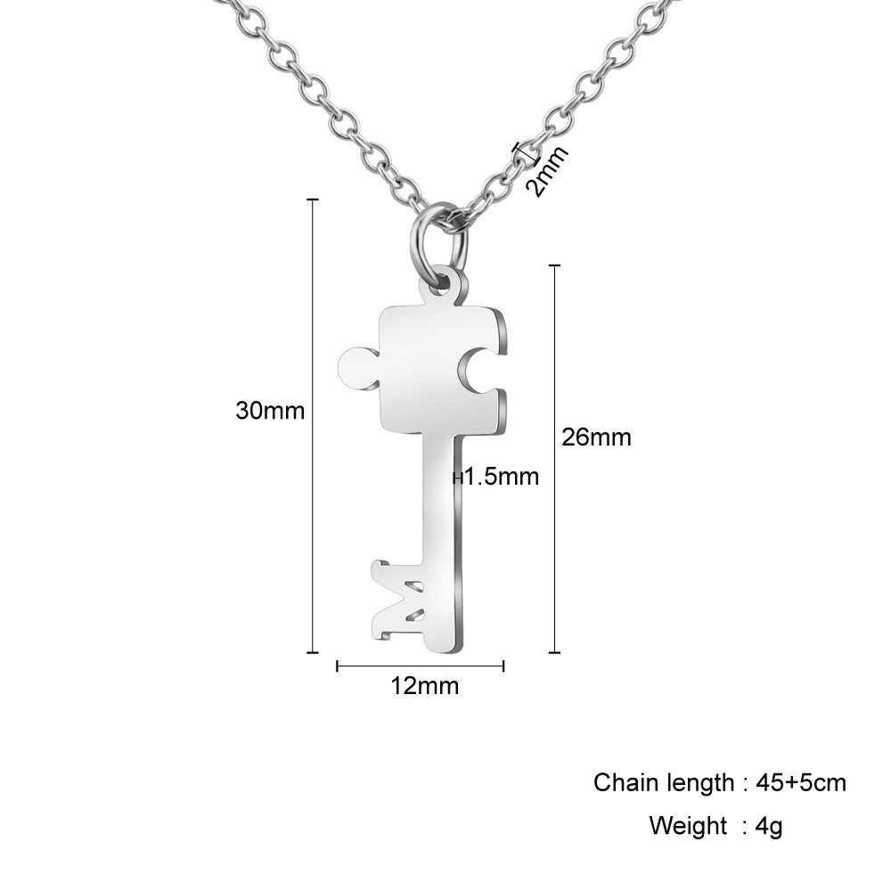 You gave me a key and called it home. Key Couple Necklace(2 chain)