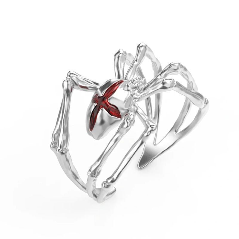 Goth Spider Adjustable Ring