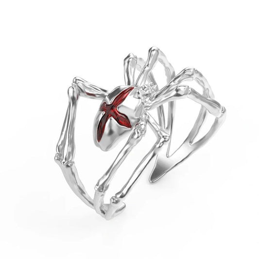 Goth Spider Adjustable Ring