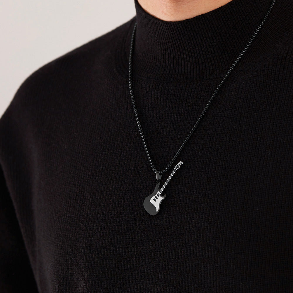 Stainless Steel Guitar Necklace