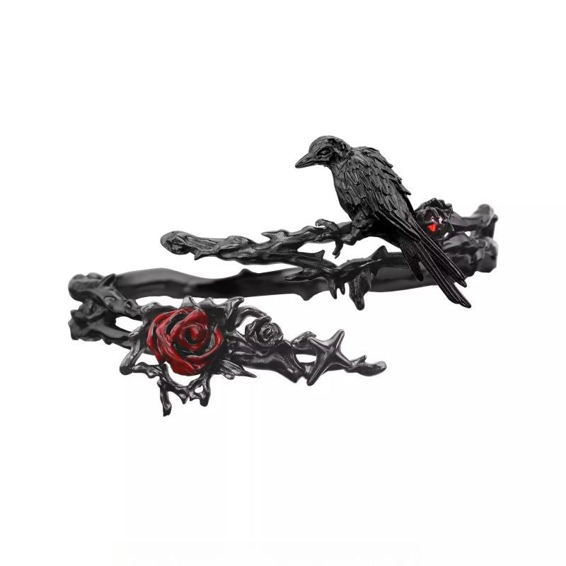 Goth Vampire The Raven King Bracelet & Ring