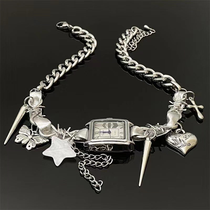 Y2K Spicy Girl Star Watch Choker Necklace