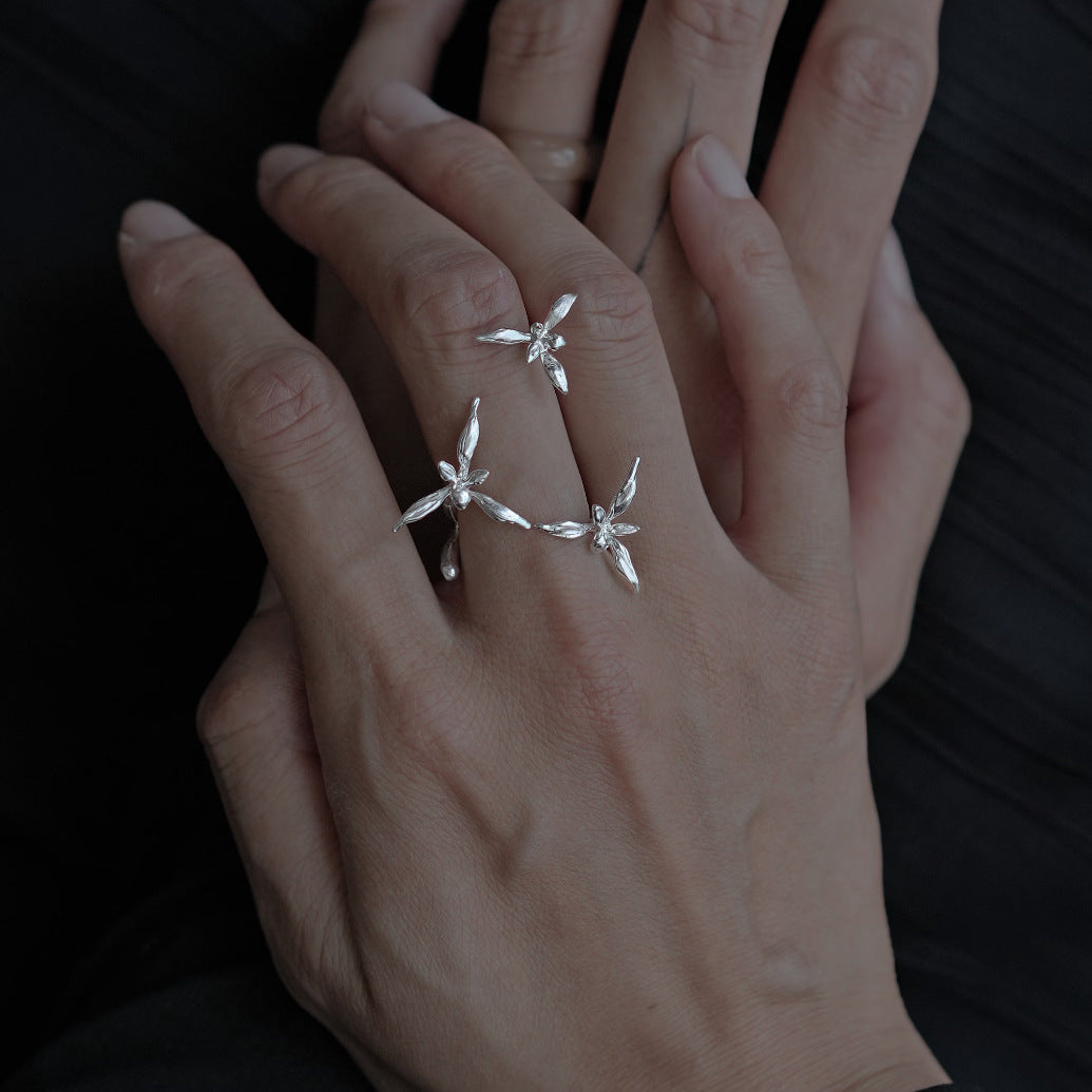 Elegant Orchid Flower Ring