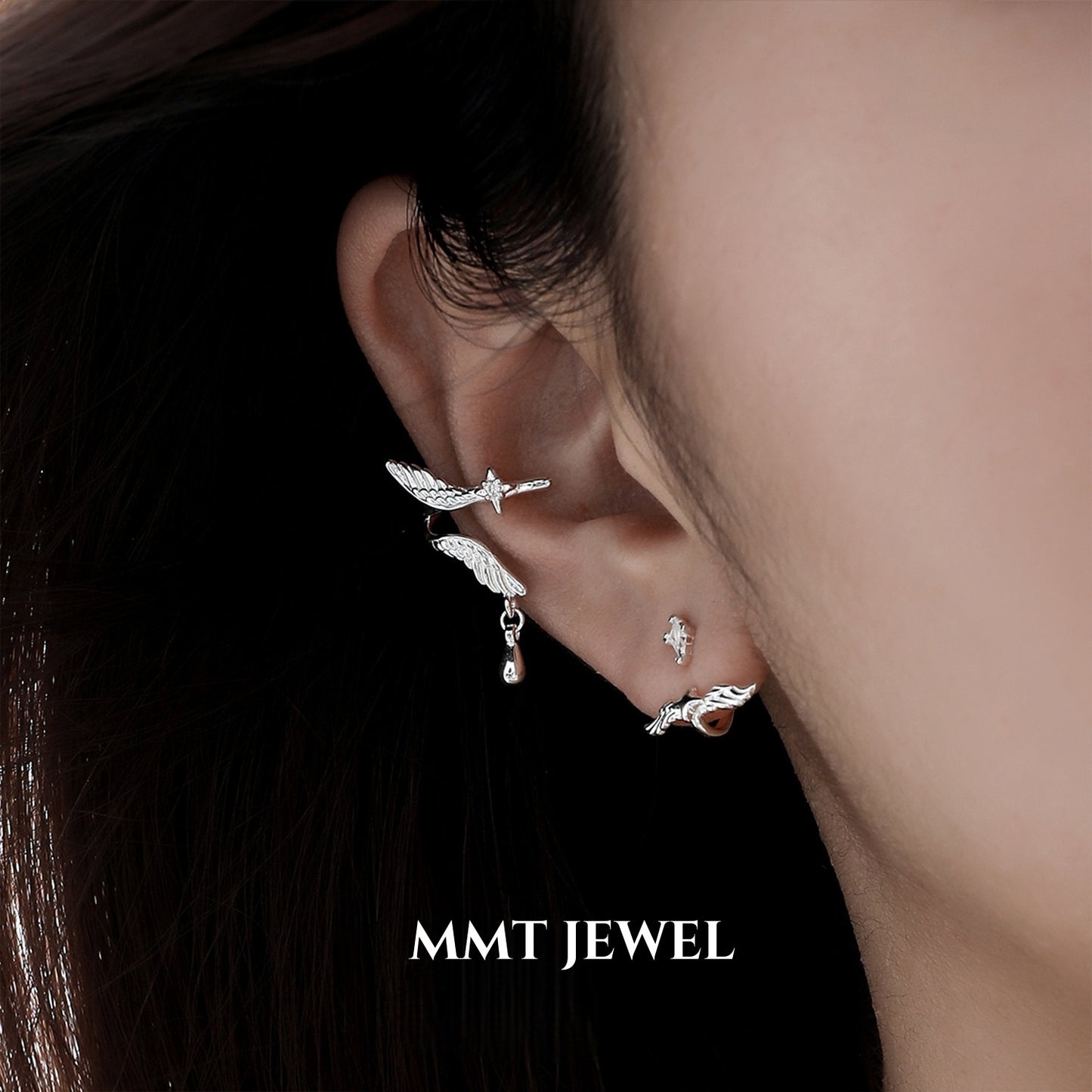 Sunday Ronbin Inspired Angel Wing Ear Cuff