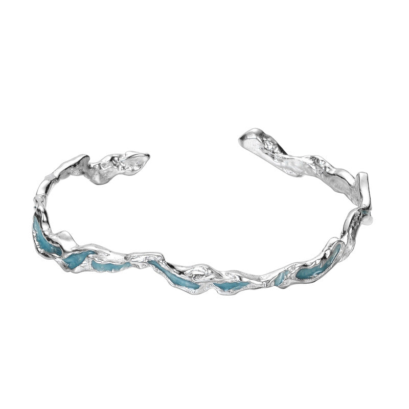 S925 Silber Blau Designer Ozean Armband