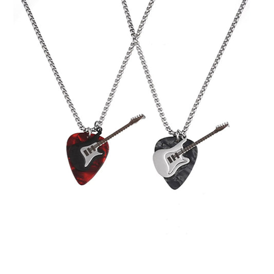 Guitar Pick Stainless Steel Necklace