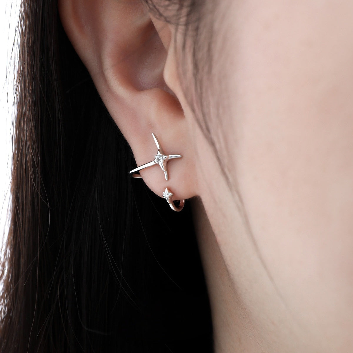 Designer S925 Silver Star Earrings