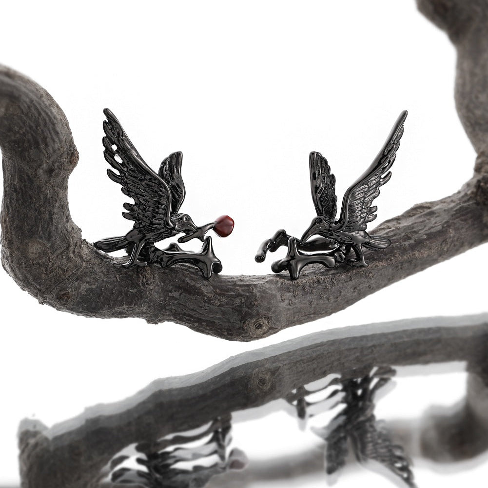 Goth Dark Raven Resin Ear Cuff