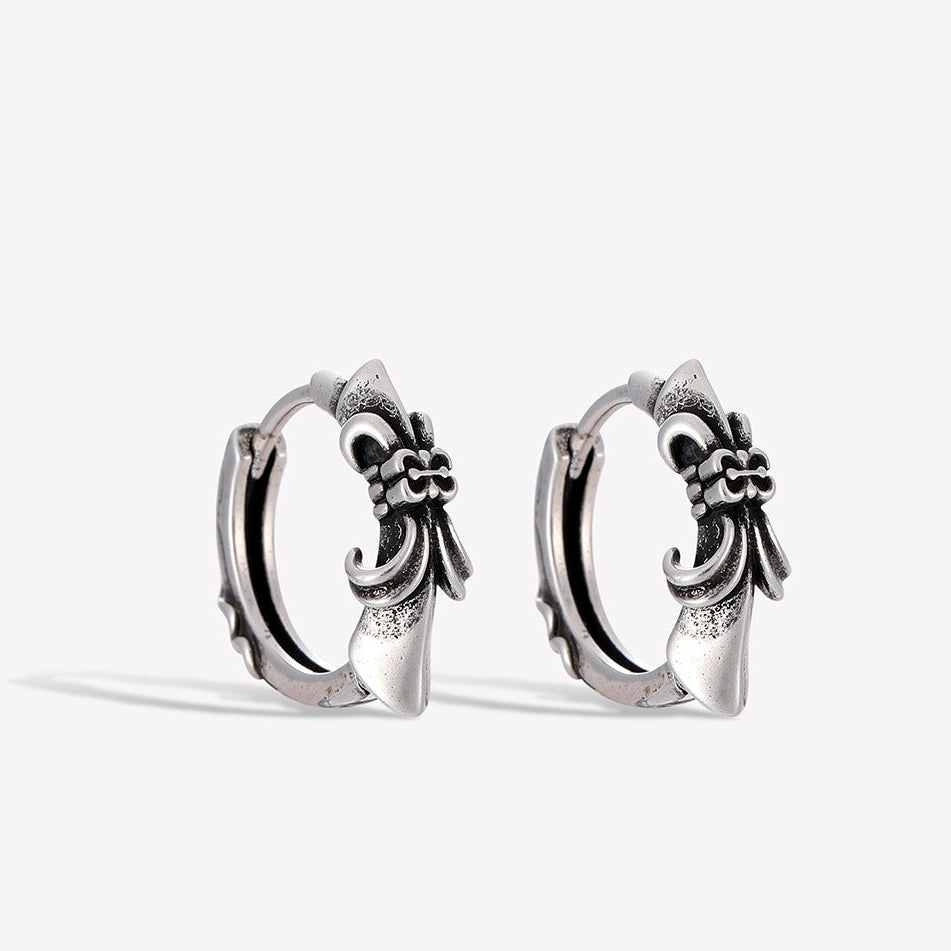 Goth Unisex Vintage Iris Hoop Earrings