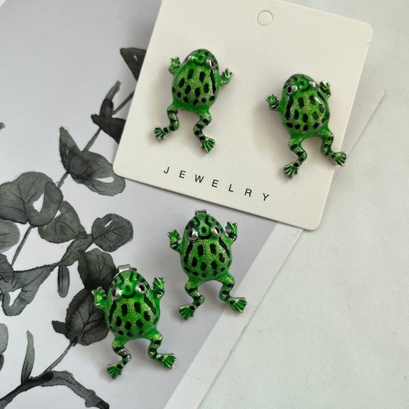 Niedliche Frosch-Ohrringe im Unisex-Design