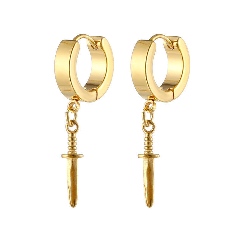 Simple Unisex Dagger Earrings