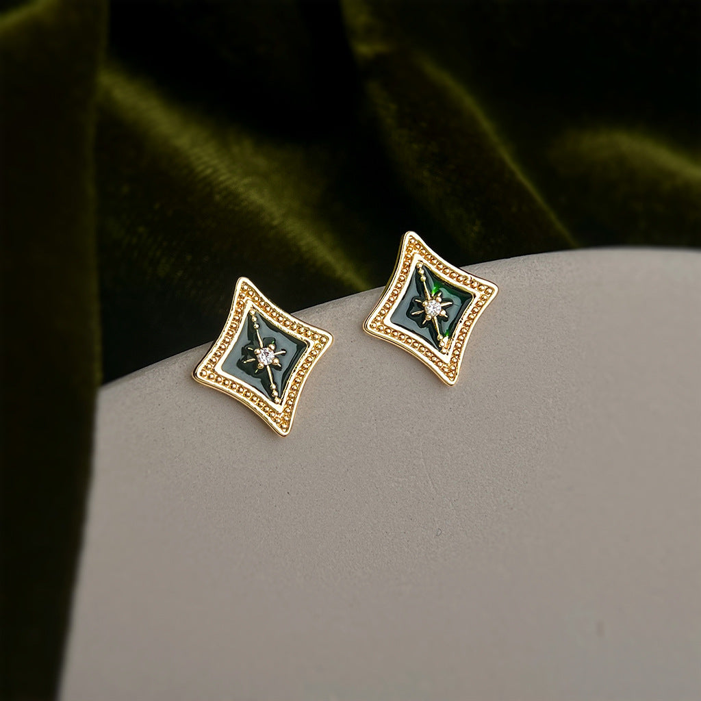 Alhaitham Inspired Green Star Earrings