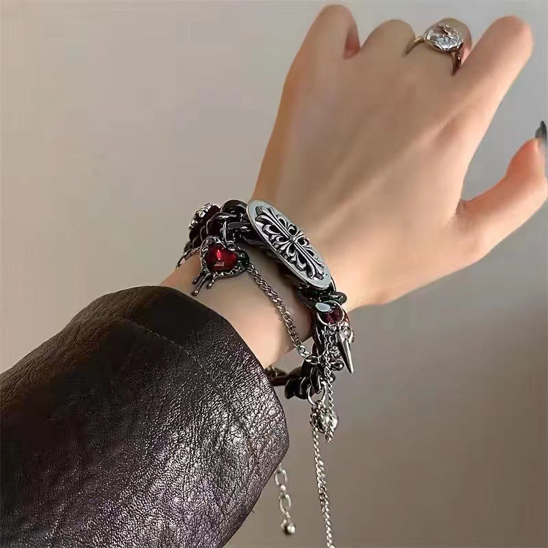 Chic Vintage Gothic Love Necklace & Bracelet