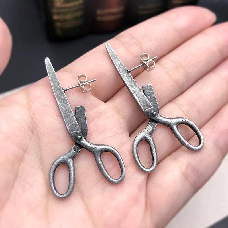 Alloy Vintage Scissor Earrings
