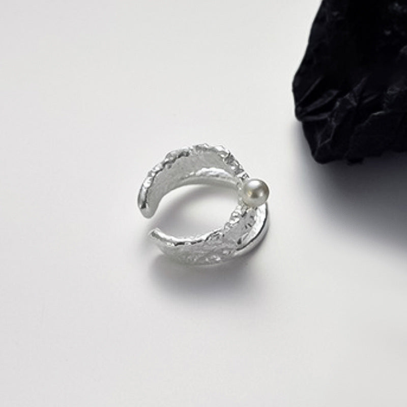 Hochwertiger Ohrring aus S925er Silber mit Muschelkernperlen (einzeln)