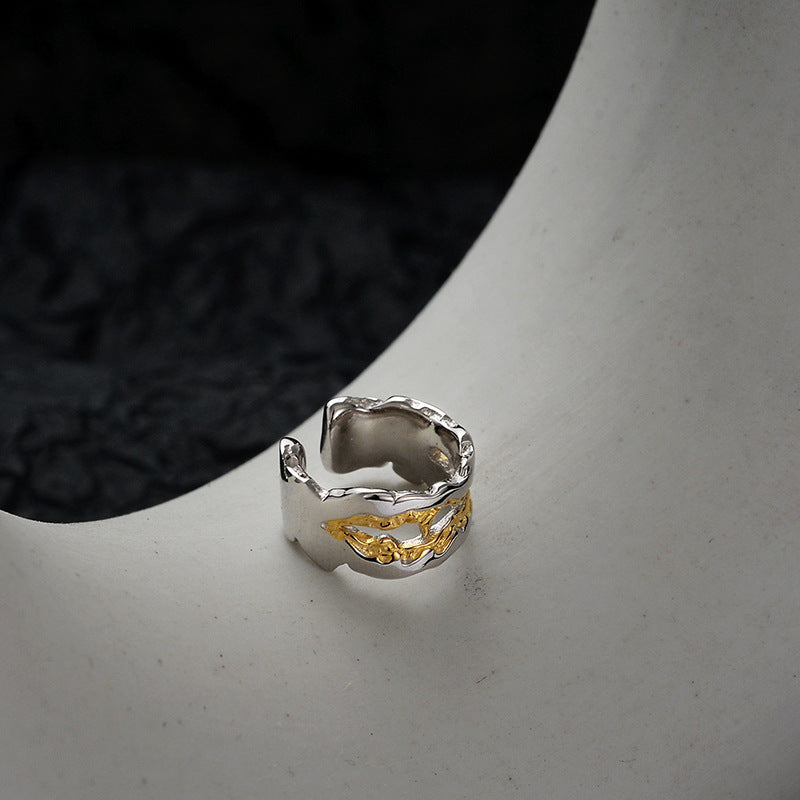 S925 Silber Sweet Girl Designer Gold Ohr Manschette (einzeln)