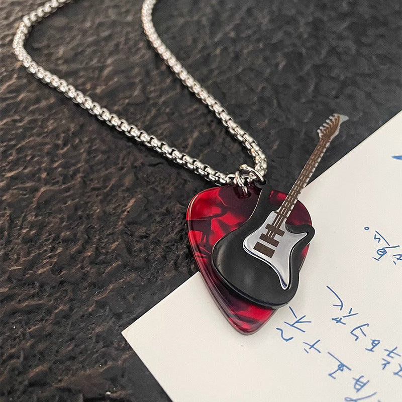 Gitarrenplektrum Edelstahl Halskette