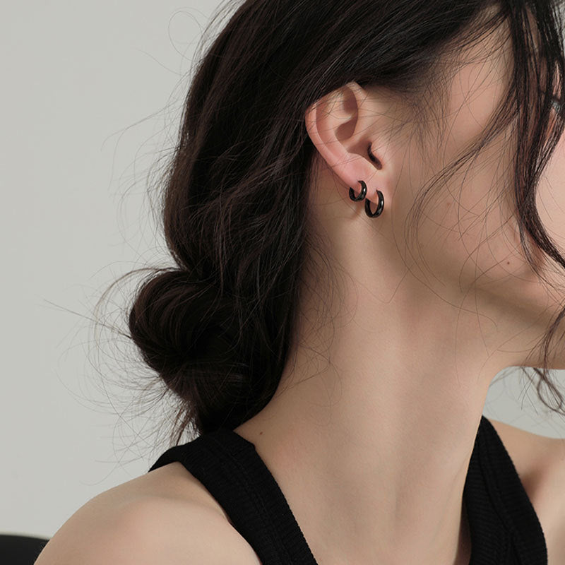 Schlichte S999 Silber Unisex Creolen