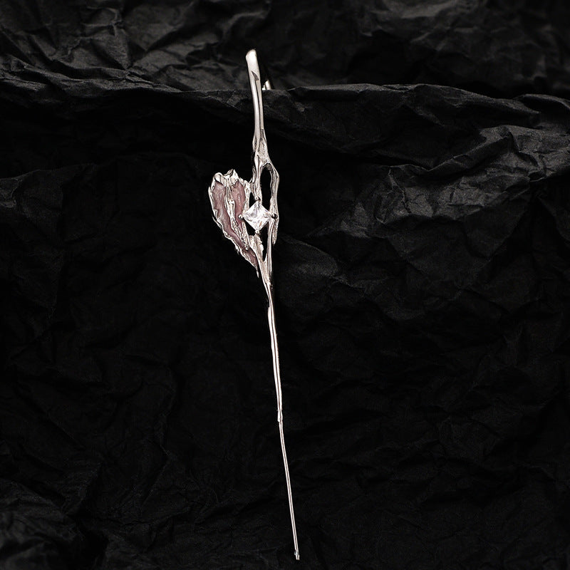 Y2K Mädchen Rosa Süßes Herz Ohrstecker