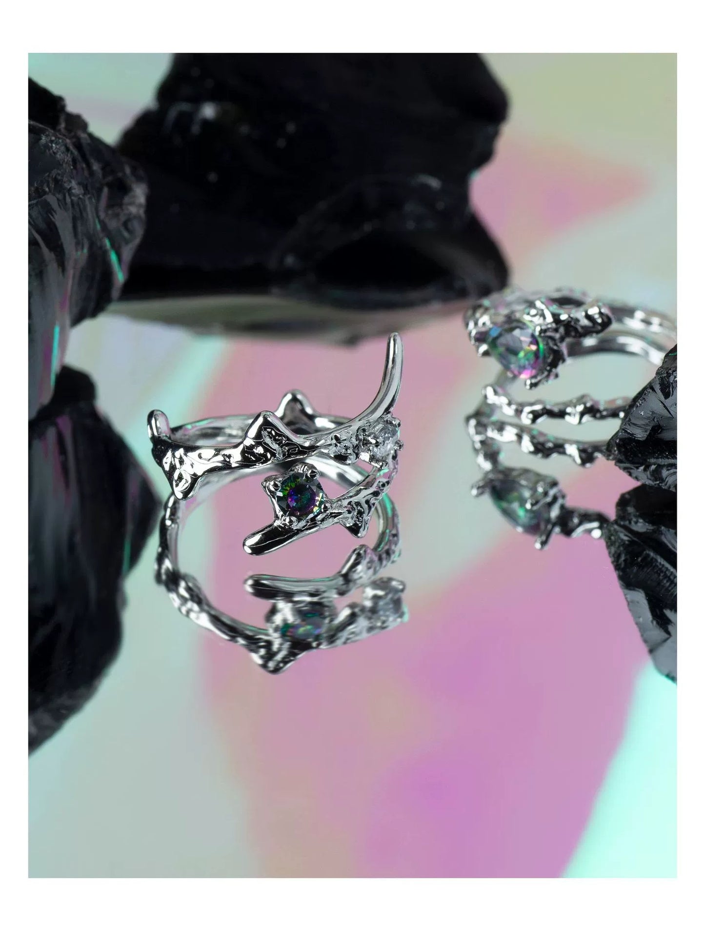 Designer Unisex Spezial-Interesse Strass verstellbarer Ring