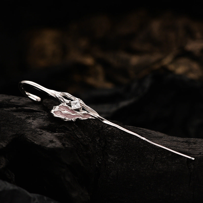 Y2K Mädchen Rosa Süßes Herz Ohrstecker