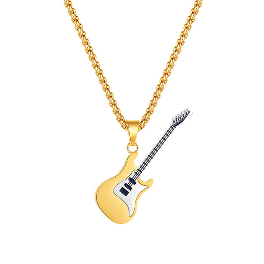 Stainless Steel Guitar Necklace