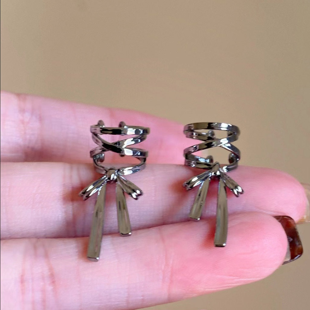 Süße Mädchen Ballett Metall Schleife Ohr Manschette