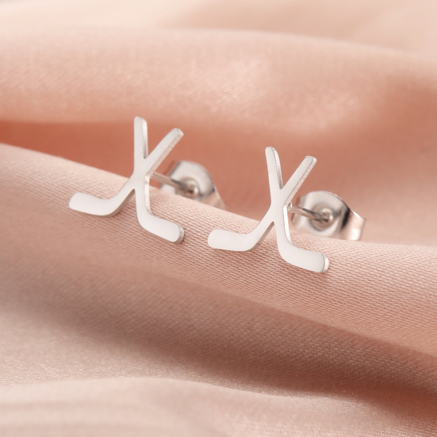 Schlichte, schicke Lacrosse-Ohrstecker