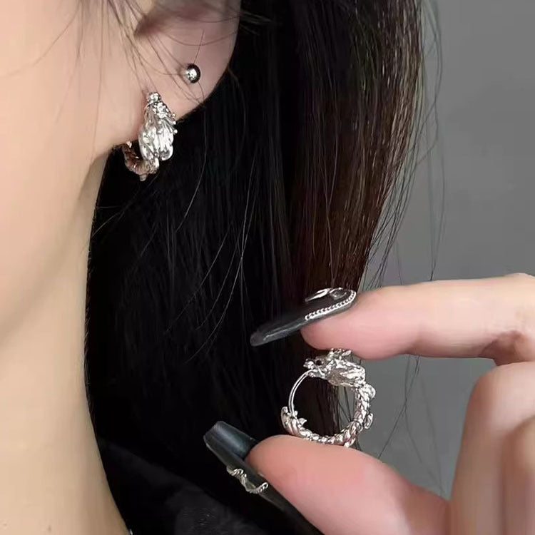 Chic Dragon Unisex S925 Silber Creolen