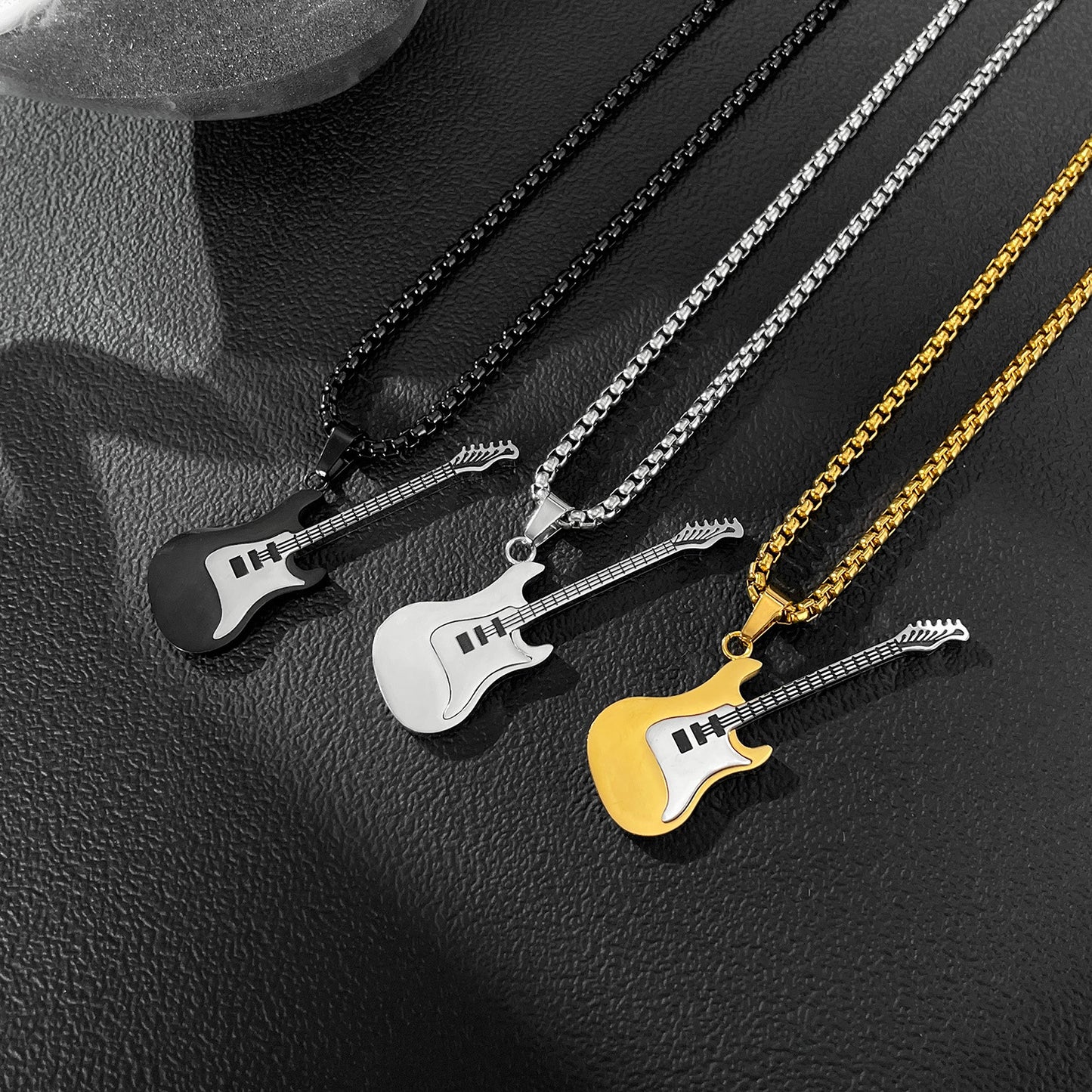 Stainless Steel Guitar Necklace