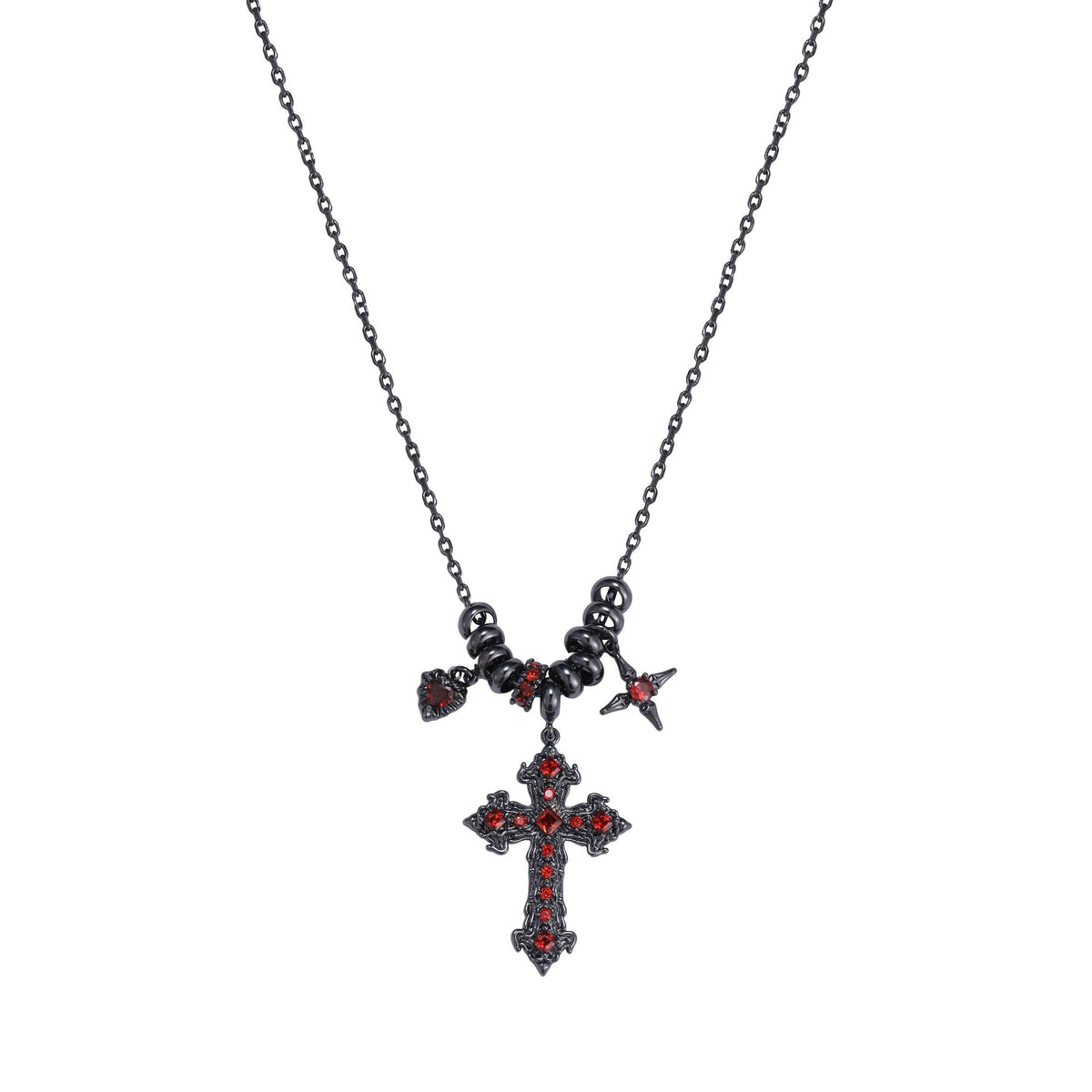 Goth Sweet Red Cross Necklaces